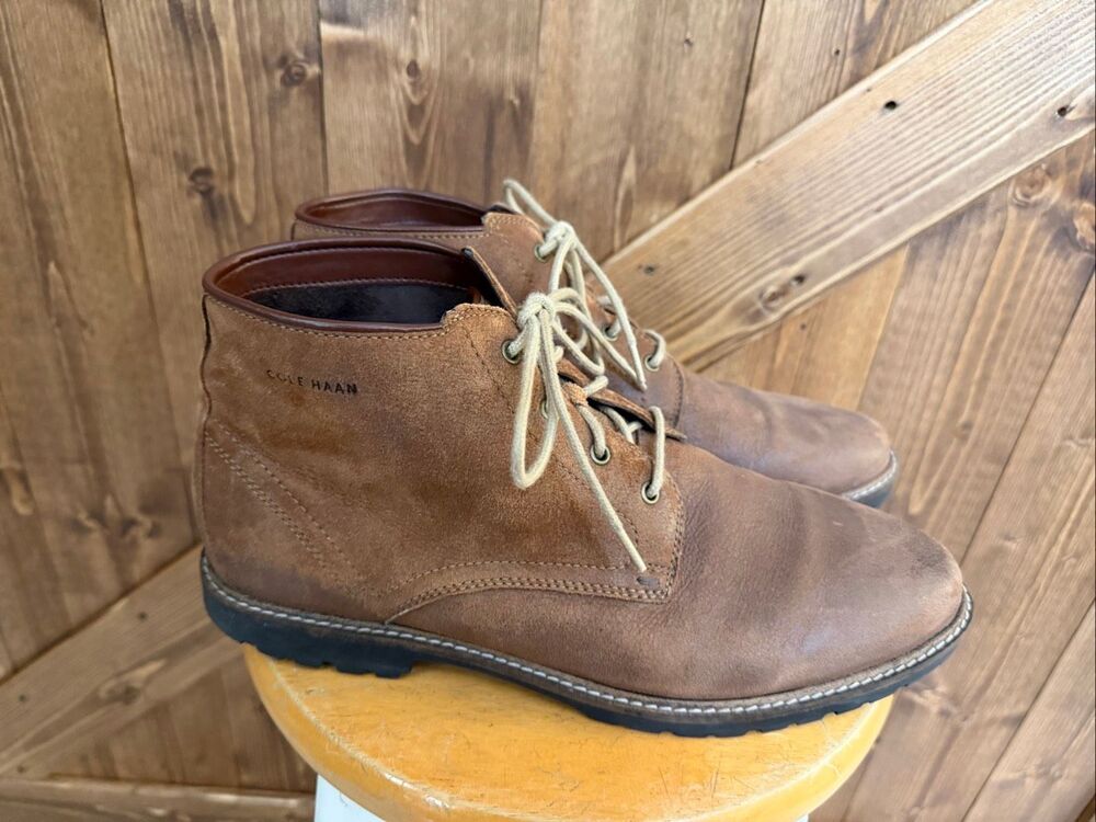 Cole Haan Men’s Brown Suede Chukka Boots – Size 10.5